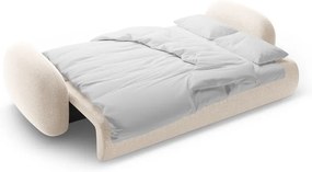 Krémszínű zsenília kinyitható-tárolóhelyes kanapé 262 cm Tonale – Cosmopolitan Design