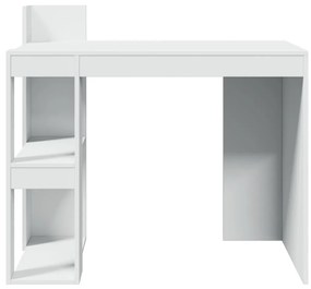 fehér szerelt fa irodai asztal 103,5 x 56,5 x 94 cm
