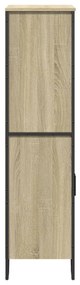sonoma tölgy színű szerelt fa magasszekrény 79,5x35,5x137,5 cm
