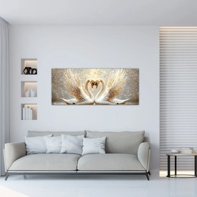 Kép - Arany hattyúk (120x50 cm)
