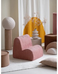 Rózsaszín kordbársony gyerek fotel Cloud – Wigiwama