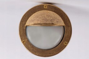 Sárgaréz lámpatest Oczko 67S, G9 sárgaréz brass prémium fali lámpa