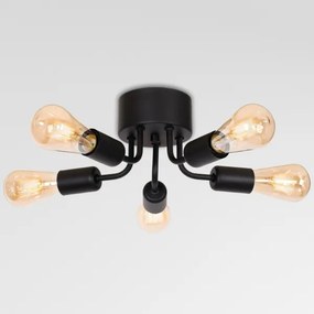 Csillár BRENDA 5xE27/60W/230V fekete