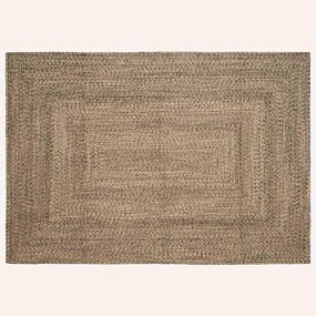 vidaXL Területszőnyegek Természetes és fekete 160 x 230 cm Juta