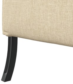 Magas Háttámlás Kanapé Krém 109x56x121 cm Textil