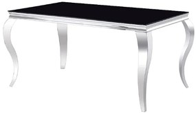 Étkezőasztal 150 cm Pria (fekete + króm) (4 6 fő részére). 1050746