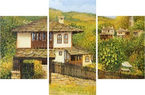 Kép - Házak nyáron (90x60 cm)