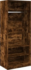vidaXL füstös tölgy színű szerelt fa ruhásszekrény 80 x 50 x 200 cm