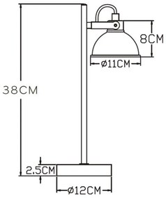 Lucide 45573/01/97 - Asztali lámpa DAMIAN 1xGU10/35W/230V barna