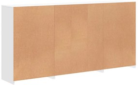 fehér tálalószekrény LED-világítással 202 x 37 x 100 cm