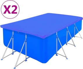vidaXL 2 db négyszögletes PE medencetakaró 90 g/nm 540 x 270 cm