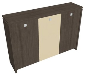Verno közepes gardrób 188 x 46 x 130 cm, kombinált ajtó, antracit tölgy / vanília
