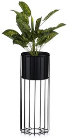 Fém virágcserép LOFT 55x20 cm fekete