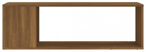 barna tölgy színű szerelt fa TV-szekrény 100 x 24 x 32 cm