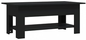 fekete szerelt fa dohányzóasztal 102 x 55 x 42 cm