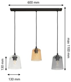 Csillár zsinóron LUCEA 3xE27/15W/230V