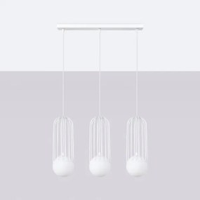 Sollux SL.1333 - Csillár zsinóron BRINA 3xG9/8W/230V fehér