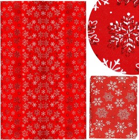 Abrosz KarĂĄcsonyi AsztaldĂsz PrĂ©mium 220cm KarĂĄcsonyi Piros HĂłpehely