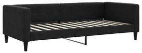 fekete kihúzható szövet heverő 90x200 cm