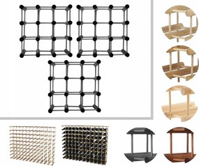 Bortartó állvány fa bortartó állvány Moduláris alkoholtartó állvány 27+6cipő