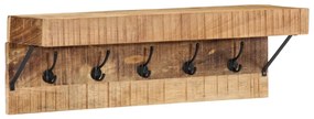 Fogas polcokkal tárolóval Barna 73 x 19 x 23 cm Tömör mangófa