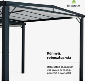 Blumfeldt Pantheon Cortina Solid Sky Expand kerti pavilon 3x6, időjárásálló, bővíthető