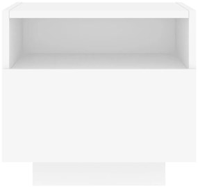 fehér éjjeliszekrény LED-világítással 40 x 39 x 37 cm