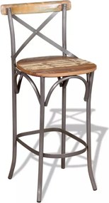 Bárszék, Hoker, újrahasznosított tömörfa 45 x 45 x 110 cm