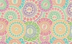 Flizelina Dekoratív Fotótapéta Hálószobába Színes mandalák 416x254 Ragasztó