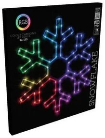 RGB karácsonyi LED dekoráció Színező hópehely 90LED, 50 x 43 cm, 50 x 43 cm