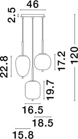 Függeszték Arany LATO NOVA LUCE 9624082