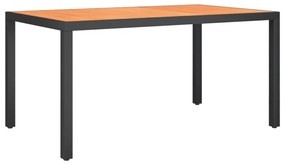 7 részes fekete-barna alumínium kerti étkezőgarnitúra