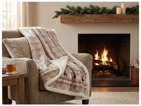 Sherpa pléd mikroplüssből BUFFALO NORDIC szürke Méret: 150 x 200 cm