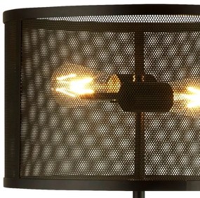 Searchlight EU2832-2BK - Állólámpa FISHNET 2xE27/60W/230V fekete