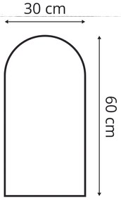 Kárpitozott panel - Íves - 30x60cm Szín: Rózsaszín