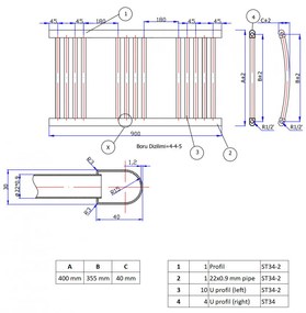 Fekete 300x900mm törölközőszárítós fürdőszobai radiátor Welland Lux | Készletről | Gyors kiszállítással