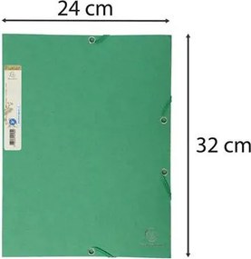 Gumis mappa, karton, A4, EXACOMPTA Forever&amp;reg;, zöld (EX56983E)