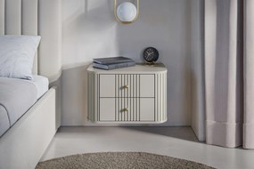 Vesper függő éjjeliszekrény készlet 56 cm - kasmír / arany fogantyúk