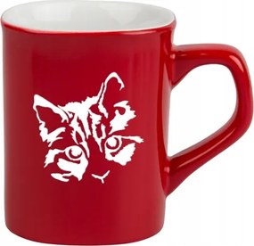 Kerámia bögre 250 ml gravírozott cica különböző színekben