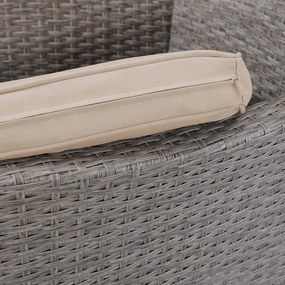 Casaria® Rattan fotel 2 db - krém