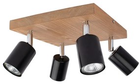 Spot-Light DO2910451 - Mennyezeti spotlámpa MANARA 4xGU10/5W/230V fenyő