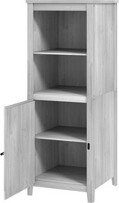 Outsunny Kerti Szekrény Fa, időjárásálló Szerszámtároló 60x60x160cm, Szerszámtároló Ajtóval, Állítható Polcokkal, Zárható Szerszámszekrény, Kerti Szek