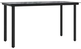 7 részes barna polyrattan kerti étkezőgarnitúra párnával