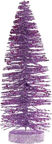 X-MAS csillógó fenyő 28cm , lila