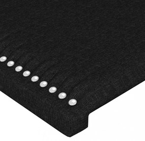 fekete szövet LED-es fejtámla 100x5x78/88 cm