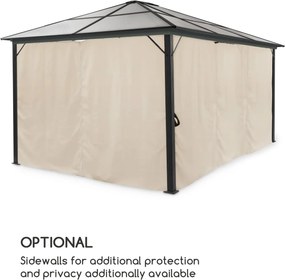 Blumfeldt Pantheon Solid Sky Ambient Solar, pavilon tetővel, 3 × 4 m, polikarbonát, alumínium