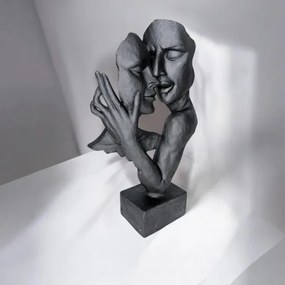 Asztali dísz 29x9x17 cm gyanta/fekete