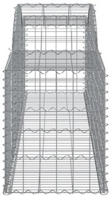 15 db íves horganyzott vas gabion kosár 300x50x60/80 cm