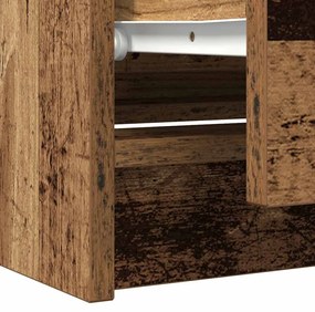 antik fa színű szerelt fa TV-szekrény 100x35x54 cm