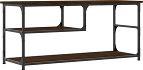 vidaXL barna tölgy színű szerelt fa és acél TV-szekrény 103x38x46,5 cm